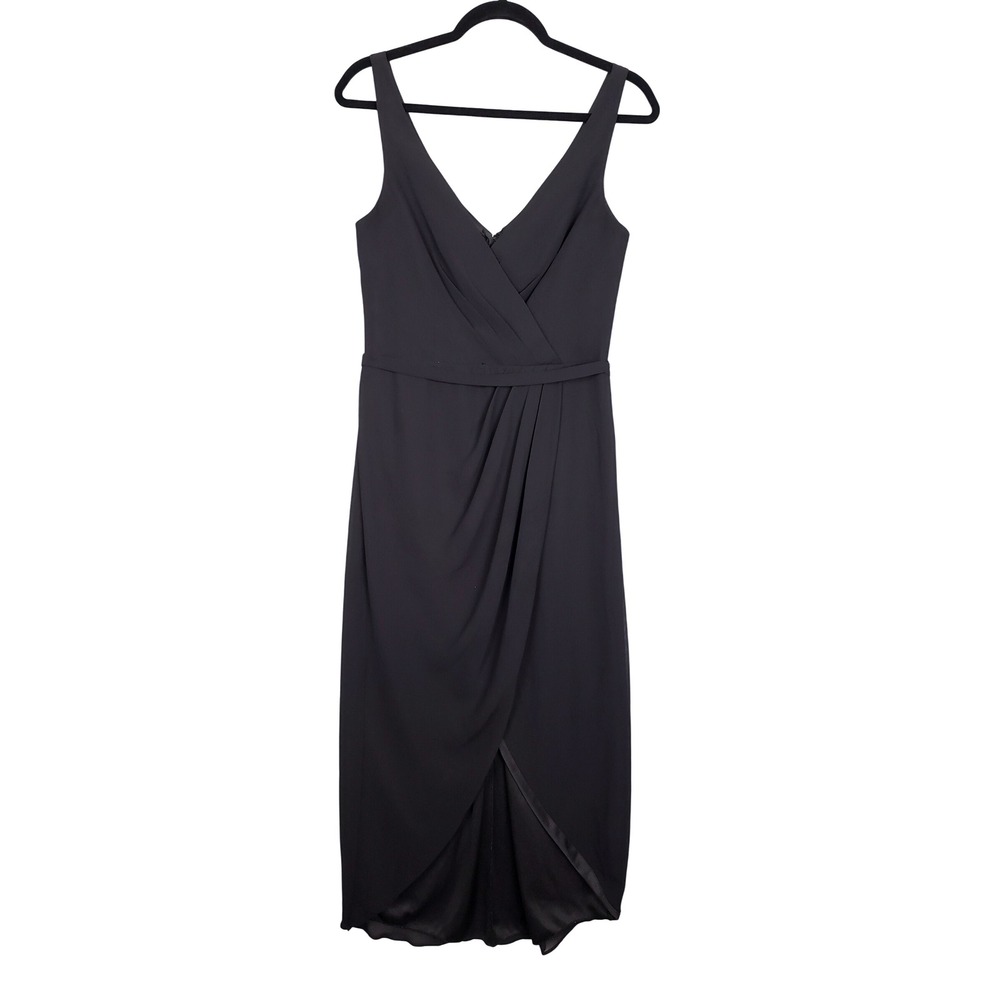 Celebrate DB Studio Size 8 Cinch‎ Waist Draped Maxi Dress Black Special Occasion